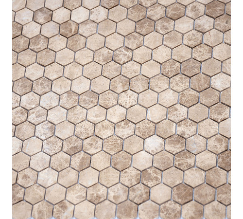 Мозаика Caramelle mosaic Pietrine Hexagonal Emperador light MAT hex 28,5x30,5 см