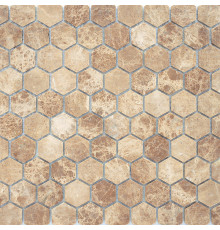 Мозаика Caramelle mosaic Pietrine Hexagonal Emperador light MAT hex 28,5x30,5 см