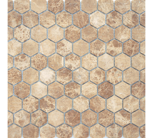 Мозаика Caramelle mosaic Pietrine Hexagonal Emperador light MAT hex 28,5x30,5 см