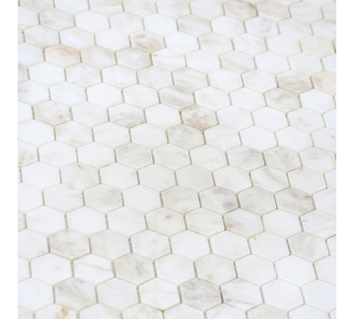 Мозаика Caramelle mosaic Pietrine Hexagonal Dolomiti bianco MAT hex 28,5x30,5 см