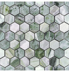 Мозаика Caramelle mosaic Pietrine Hexagonal Onice Verde oliva POL hex 28,9x29,2 см