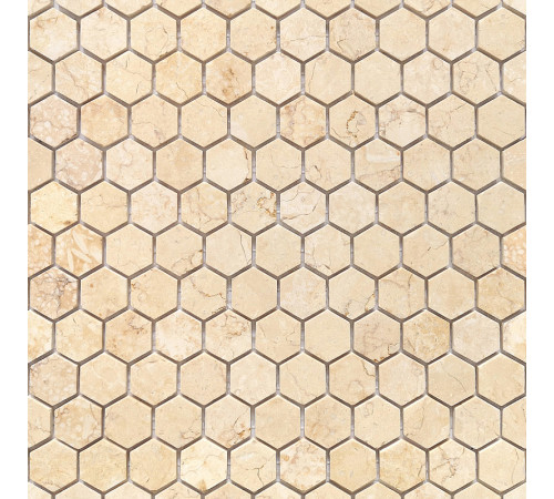 Мозаика Caramelle mosaic Pietrine Hexagonal Botticino MAT hex 28,5x30,5 см