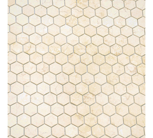 Мозаика Caramelle mosaic Pietrine Hexagonal Botticino MAT hex 28,5x30,5 см