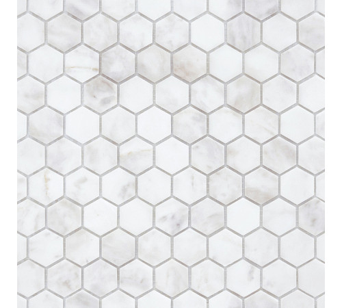 Мозаика Caramelle mosaic Pietrine Hexagonal Dolomiti bianco MAT hex 28,5x30,5 см