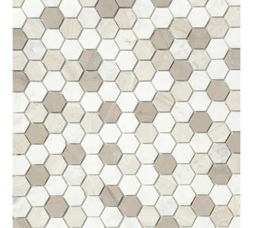 Мозаика Caramelle mosaic Pietrine Hexagonal Pietra Mix 3 MAT hex 28,5x30,5 см