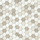 Мозаика Caramelle mosaic Pietrine Hexagonal Pietra Mix 3 MAT hex 28,5x30,5 см