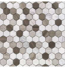 Мозаика Caramelle mosaic Pietrine Hexagonal Pietra Mix 3 MAT hex 28,5x30,5 см