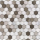 Мозаика Caramelle mosaic Pietrine Hexagonal Pietra Mix 3 MAT hex 28,5x30,5 см