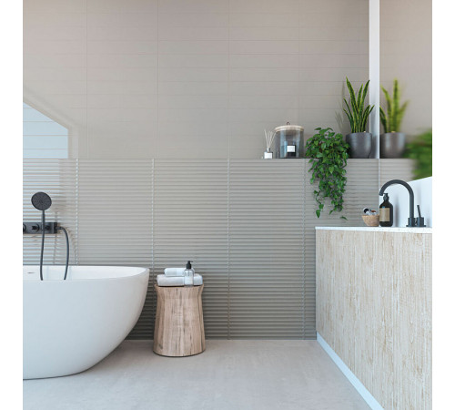 Керамическая плитка DNA Tiles Plinto Grey Gloss 78803276 настенная 10,7х54,2 см