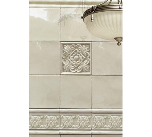 Керамический бордюр Cevica Plus Classic 10 White Zinc 7x15 см