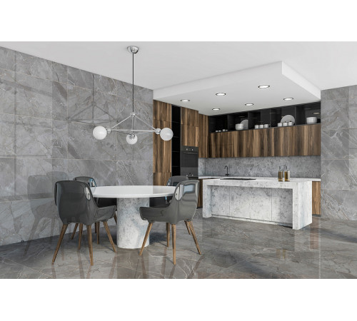 Керамогранит GlobalTile Ravenna GT Темно-серый суперполировка GT120608109HPR 60х120 см