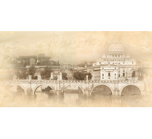 Керамическое панно Beryoza Ceramica (Береза керамика) Рим желтый 60х120 см