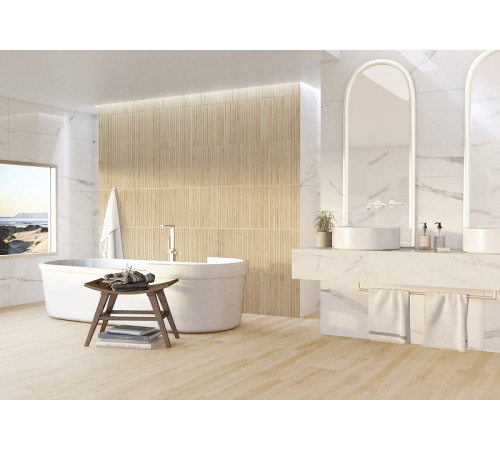 Керамическая плитка Pamesa Ceramica Rovere-Pasta Blanca Rlv.Rovere Honey Rect 031.412.0358.11428 настенная 40х120 см