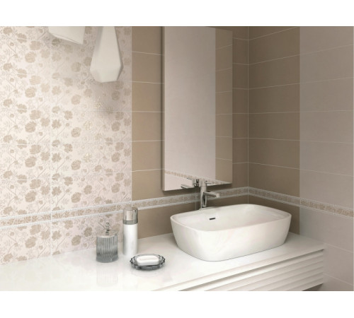 Керамический декор Kerama Marazzi Сафьян цветы AR14615054 15х40 см