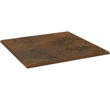 Ступень угловая Ceramika Paradyz Semir Beige Stopnica Narozna с насечками 30х30см