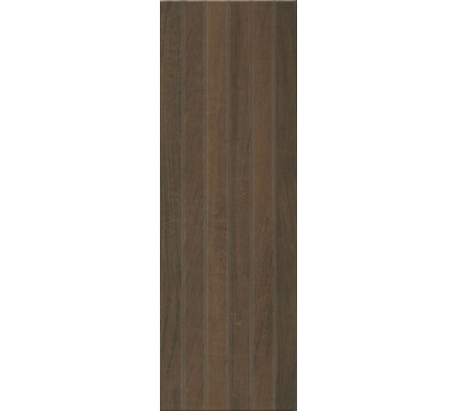 Керамическая плитка Kerama Marazzi Семпионе коричневый темный структура обрезной 13096R настенная 30x89,5 см