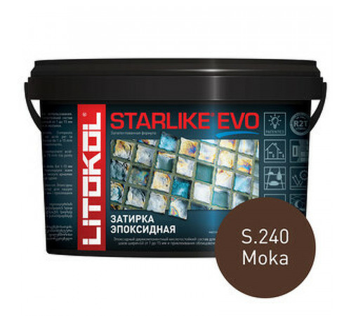 Эпоксидная затирка Litokol Starlike EVO RG/R2T S.240 MOKA L0499220002 1 кг