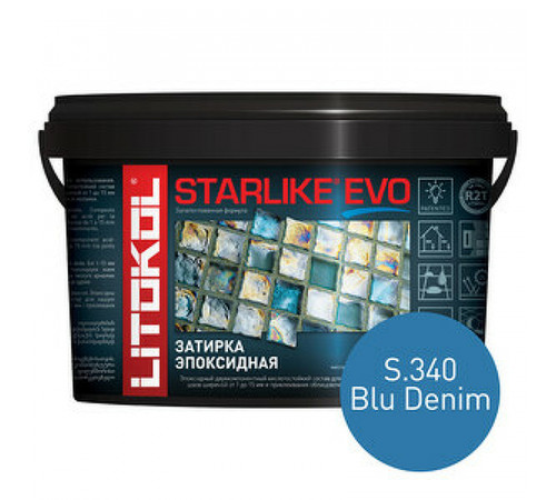 Эпоксидная затирка Litokol Starlike EVO RG/R2T S.340 BLU DENIM L0485350002 1 кг