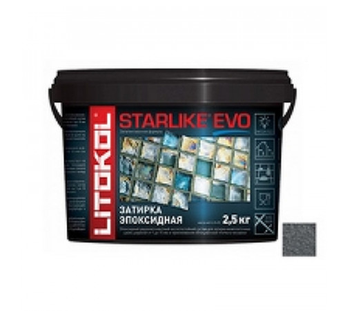 Эпоксидная затирка Litokol Starlike EVO RG/R2T S.130 GRIGIO ARDESIA L0485180003 2,5 кг