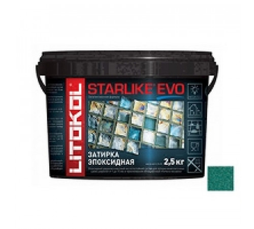 Эпоксидная затирка Litokol Starlike EVO RG/R2T S.430 VERDE PINO L0485400003 2,5 кг