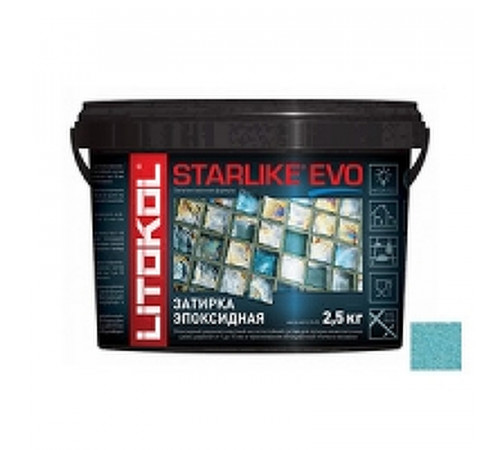 Эпоксидная затирка Litokol Starlike EVO RG/R2T S.320 AZZURRO CARAIBI L0485330003 2,5 кг