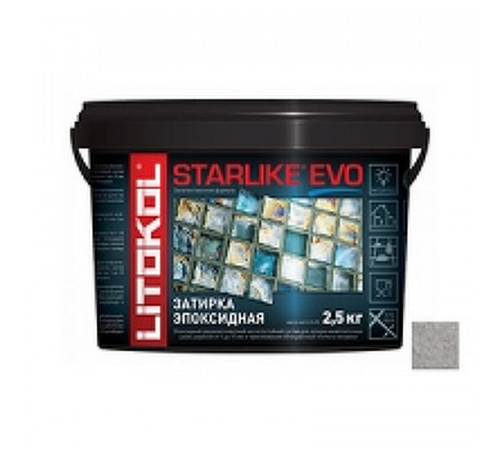 Эпоксидная затирка Litokol Starlike EVO RG/R2T S.110 GRIGIO PERLA L0485140003 2,5 кг