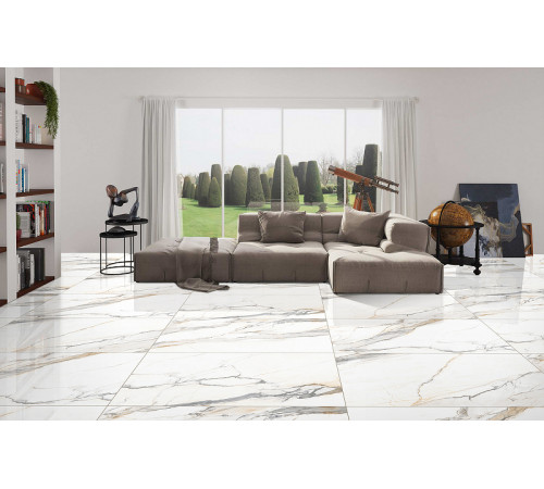 Керамогранит GlobalTile Statuario Elite GT Белый граниль GT120604103MGR 60х120 см