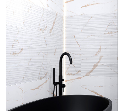 Керамическая плитка Eurotile (Rus) Statuario Gold Decor настенная 30х60 см