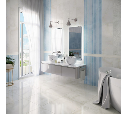 Керамический декор Gracia Ceramica Stazia blue голубой 02 30x90 см