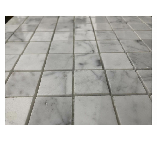 Каменная мозаика Orro Mosaic Stone Bianco Carrara pol. 7 мм 30,5х30,5 см