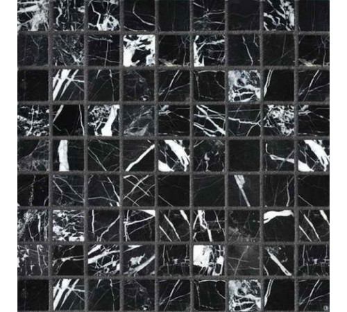 Каменная мозаика Orro Mosaic Stone Nero Marquina Pol. 7мм 30,5х30,5 см