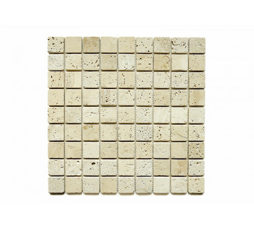 Каменная мозаика Orro Mosaic Stone Travertine Classic Tum. 7мм 30,5х30,5 см