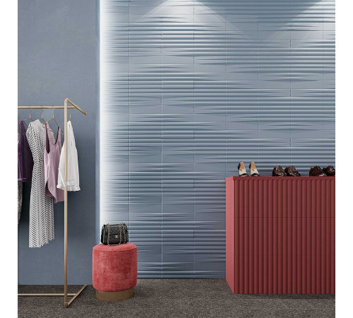 Керамическая плитка WOW Stripes Liso XL Sky 123819 настенная 7,5х30 см