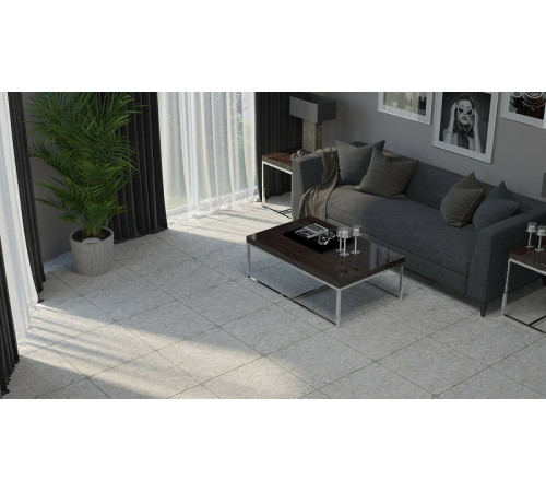 Керамогранит Pieza Ceramica Terrazzo серый неполированный TR016060N 60x60 см