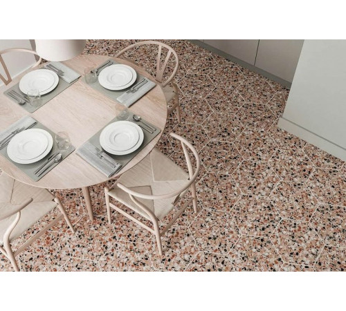 Керамогранит DNA Tiles Terrazzo Graphite Colours УТ-00022302 32х36,8 см