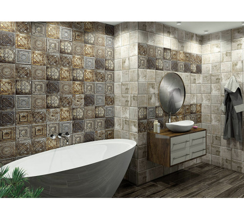 Керамическая плитка Mainzu Tin-Tile Rusty Cream настенная 20х20 см