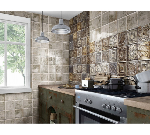 Керамическая плитка Mainzu Tin-Tile Rusty Mix настенная 20х20 см