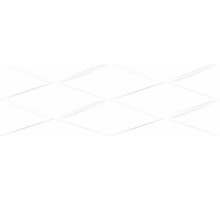 Керамическая плитка Cersanit Vegas рельеф белый VGU052 настенная 25х75 см