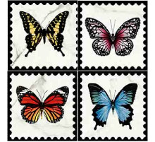 Керамический декор Villeroy&Boch Victorian by Mary Katrantzou Marble White Butterfly Perforated Gls 7R K1222MK0A0 20х20 см