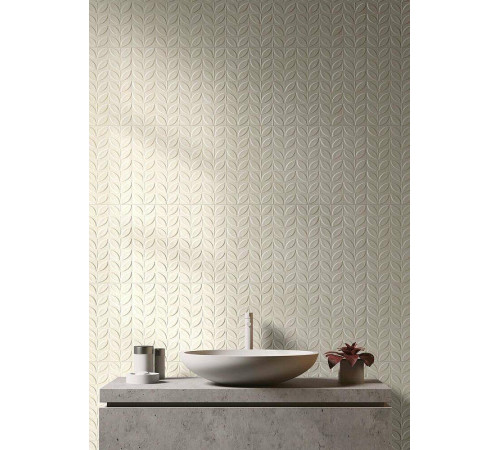 Керамическая плитка Marazzi Ragno Vida Struttura Foglia 3D Beige Rett RA6L настенная 30х90 см