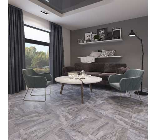 Керамогранит Gracia Ceramica Volterra grey PG 01 серый 45x45 см