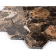 Керамическая мозаика StarMosaic Wild Stone Hexagon Dark Emperador Polished JMST6303P 26,0x28,2 см