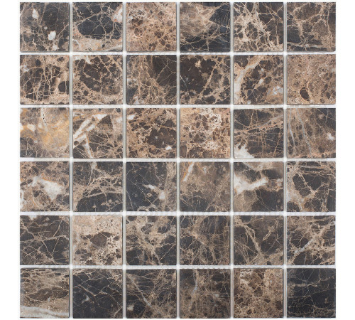 Керамическая мозаика StarMosaic Wild Stone Dark Emperador Matt JMST071 30,5x30,5 см