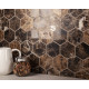 Керамическая мозаика StarMosaic Wild Stone Hexagon Dark Emperador Polished JMST6303P 26,0x28,2 см