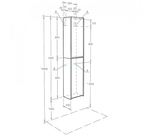 Подвесной шкаф Aquaton Сканди 35 1A255003SD010 Белый