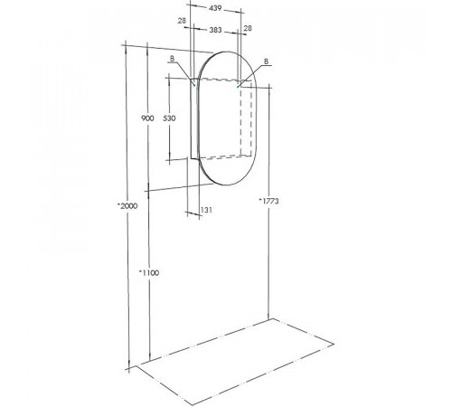 Зеркальный шкаф Aquaton Оливия 50 R 1A254502OL010 Белый глянцевый