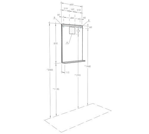 Зеркало Aquaton Рене 60 1A222302NR010 с подсветкой Белое глянцевое