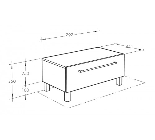 Тумба Aquaton Мадрид 80 1A131903MA010 Белая