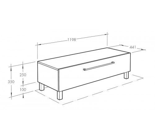 Тумба Aquaton Мадрид 120 М 1A168803MA010 Белая