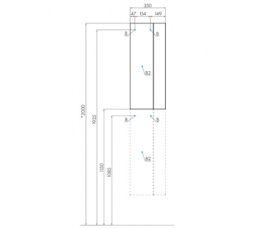 Подвесной шкаф Aquaton Терра 35 1A247503TEKA0 Дуб Кантри Антрацит